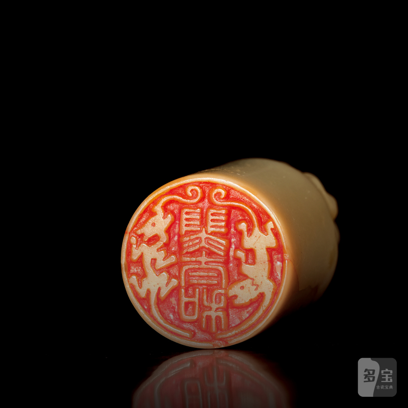清·乾隆御用，嘉庆、道光续用“翌太和”寿山石盘螭钮宝玺 - 图2